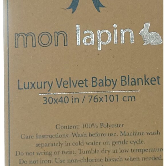 Mon Lapin Luxury Pink Velvet Baby Blanket 30x40" Soft Plush Throw Shimmer Comfor - Picture 2 of 7